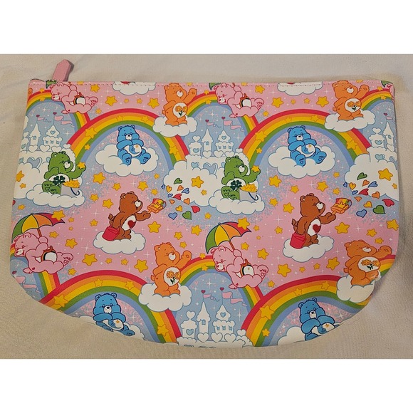 Ful Other - New Care Bears Rainbow Castle Zippered Cosmetic Travel Pouch Bag Pink Playful